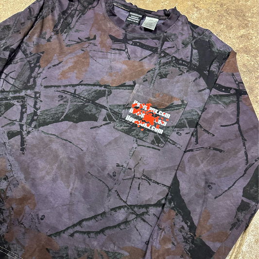 L : OBJECT DYED CAMO LONG SLEEVE