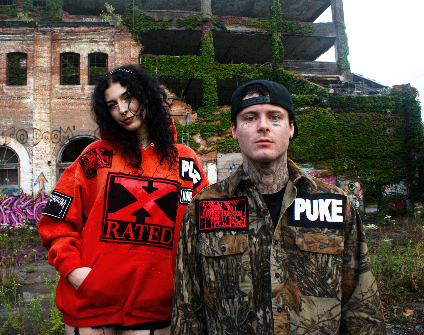 L : X RATED CAMO WORK SHIRT