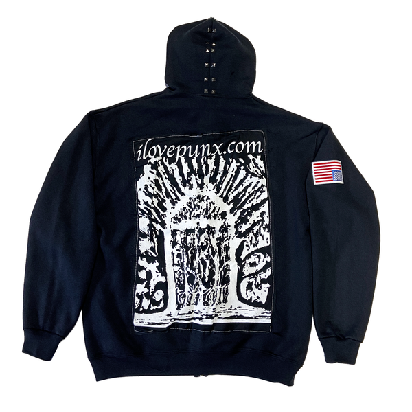 L : NEON GRAVEYARD ZIP UP (STUDDED)