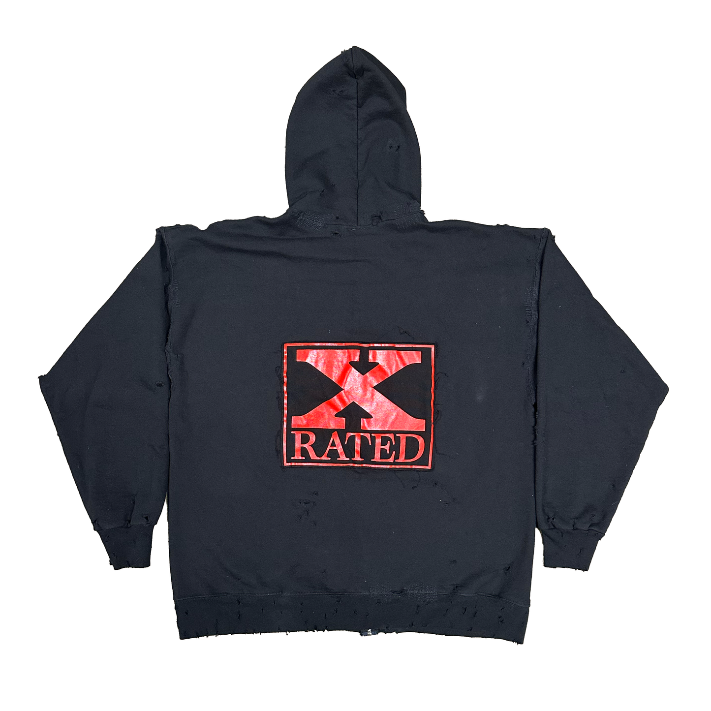 XL : THRASHED & REPAIRED ROCKSTAR HOODIE