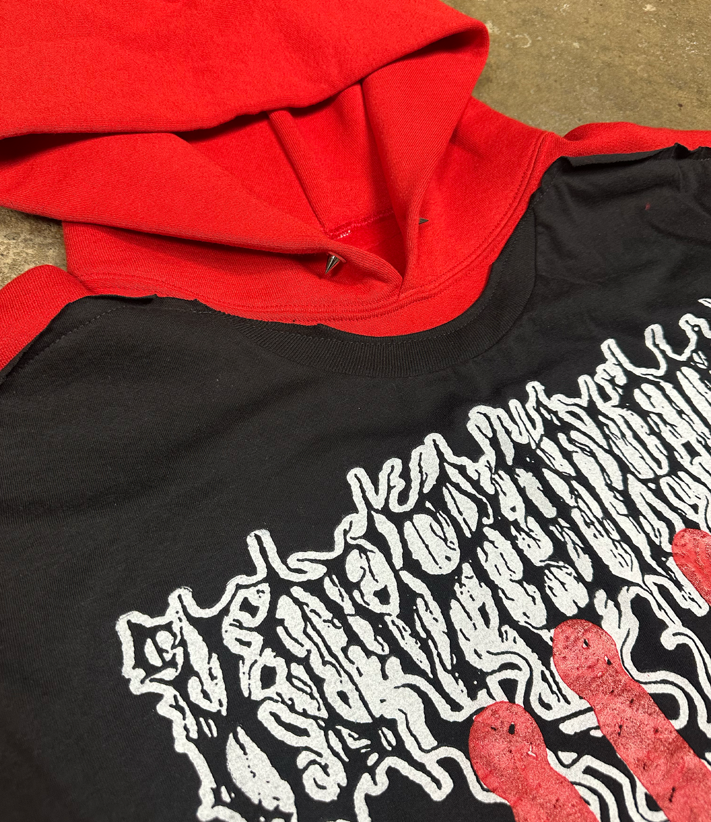 2X / XL : DOUBLE LAYER VIOLENCE HOODIE