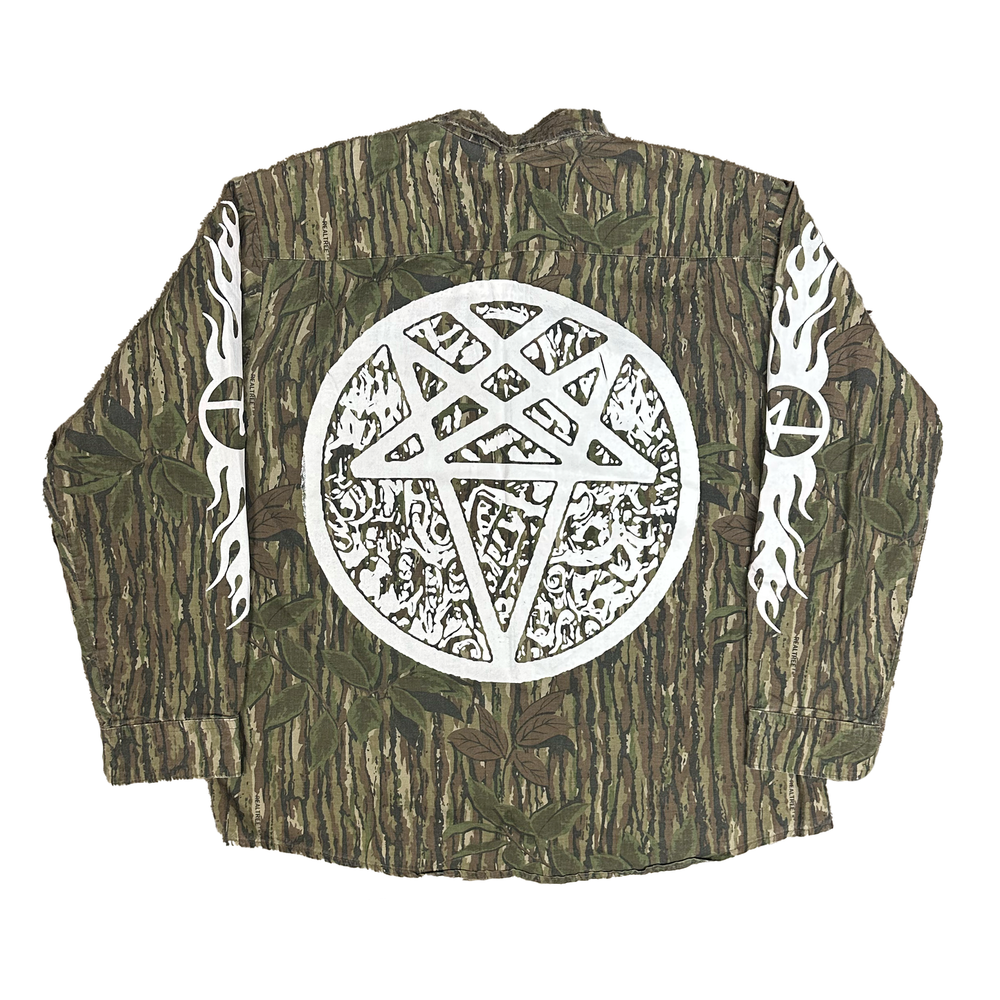 XL : FLAMES OF HELL CAMO SHIRT