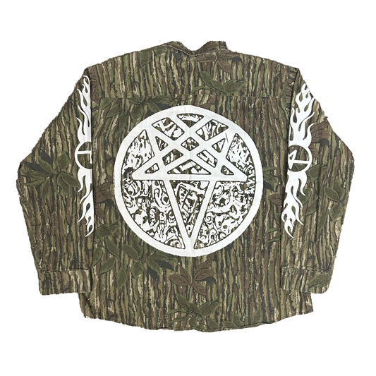 XL : FLAMES OF HELL CAMO SHIRT