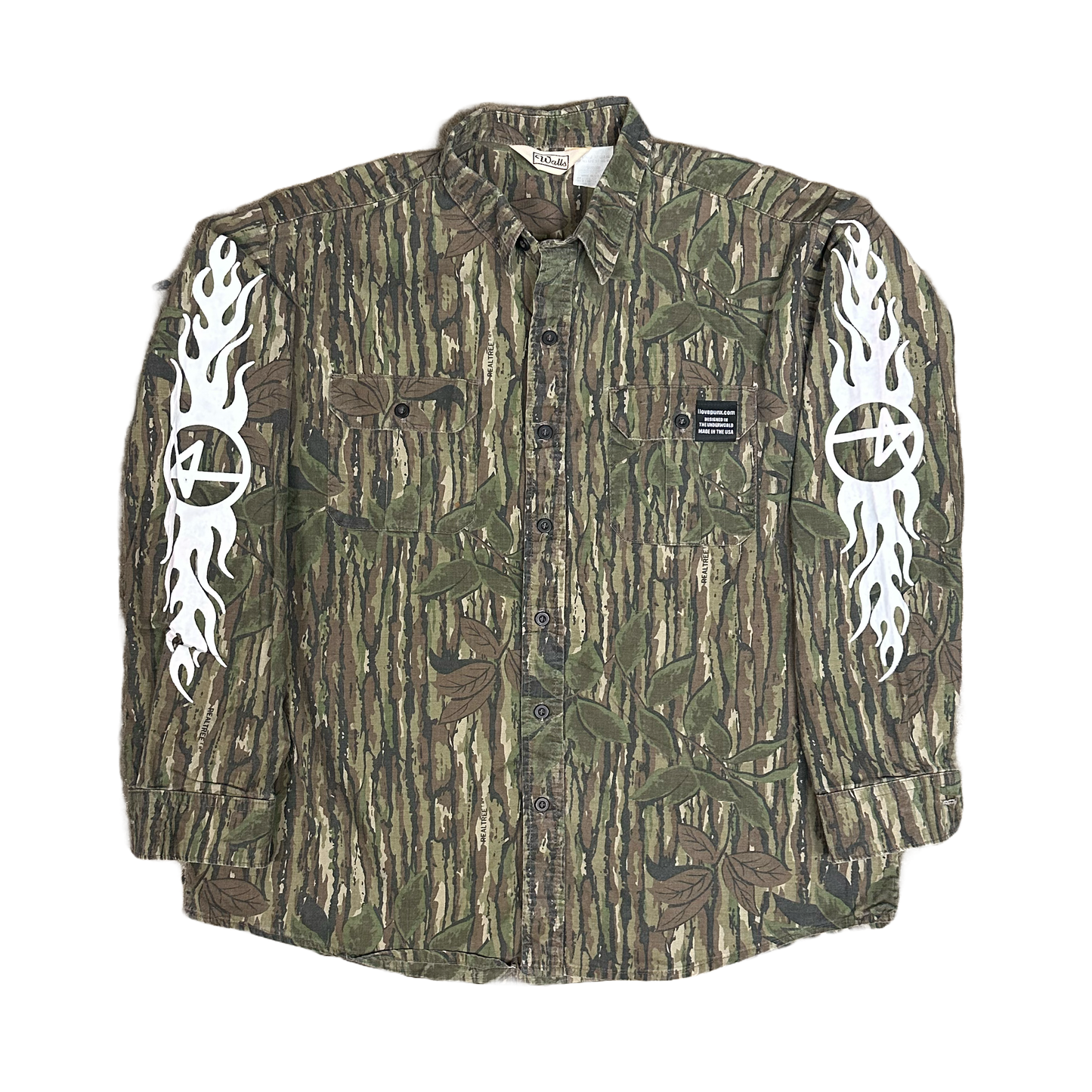 XL : FLAMES OF HELL CAMO SHIRT