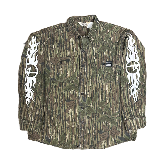 XL : FLAMES OF HELL CAMO SHIRT