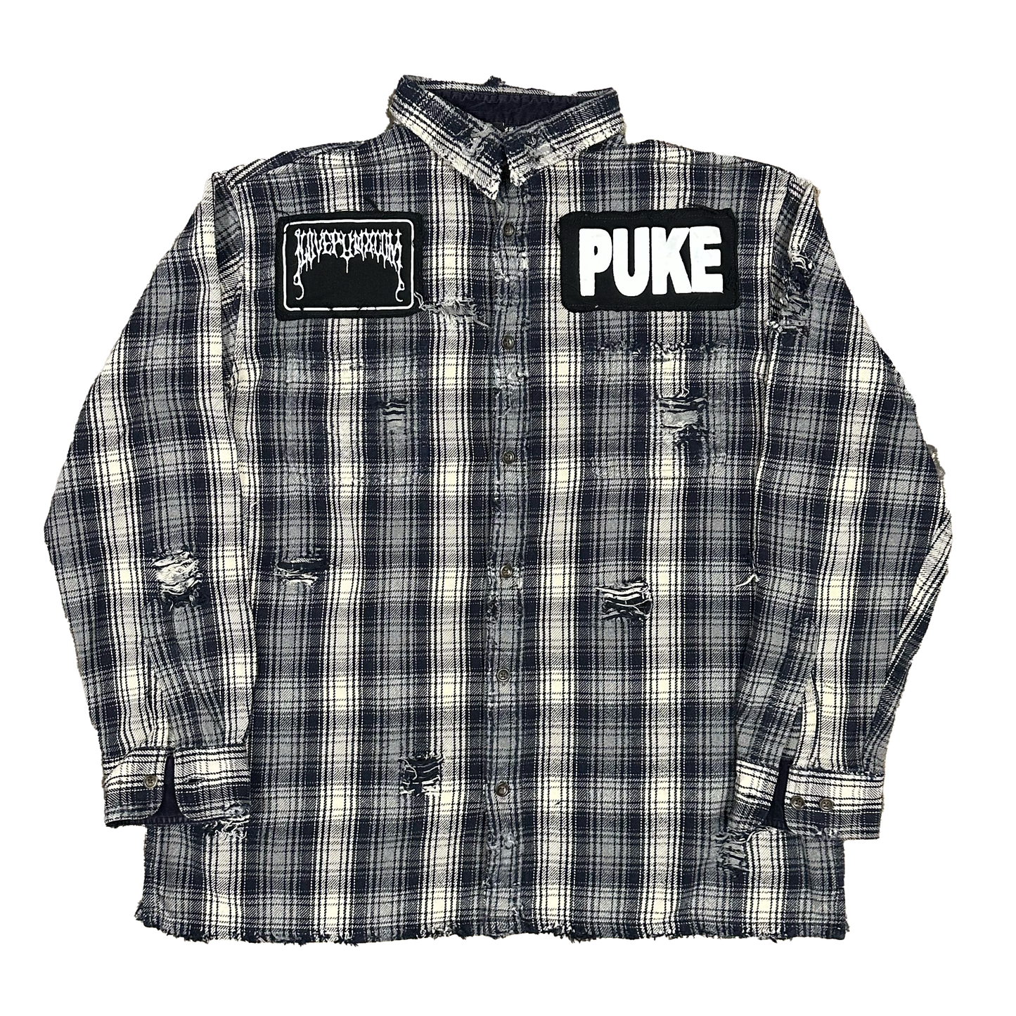 XL : THRASHED PUKE FLANNEL