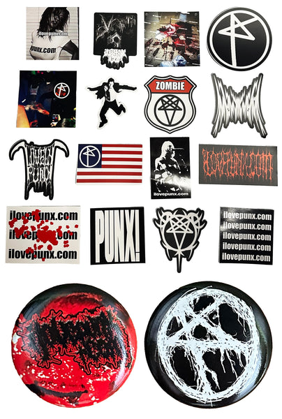 PUNX STICKER & PINS PACK